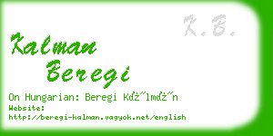 kalman beregi business card